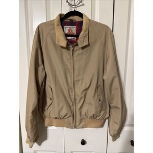 Vintage Baracuta Men's G9 Harrington Jacket Classic Beige Plaid Lined Size 44R